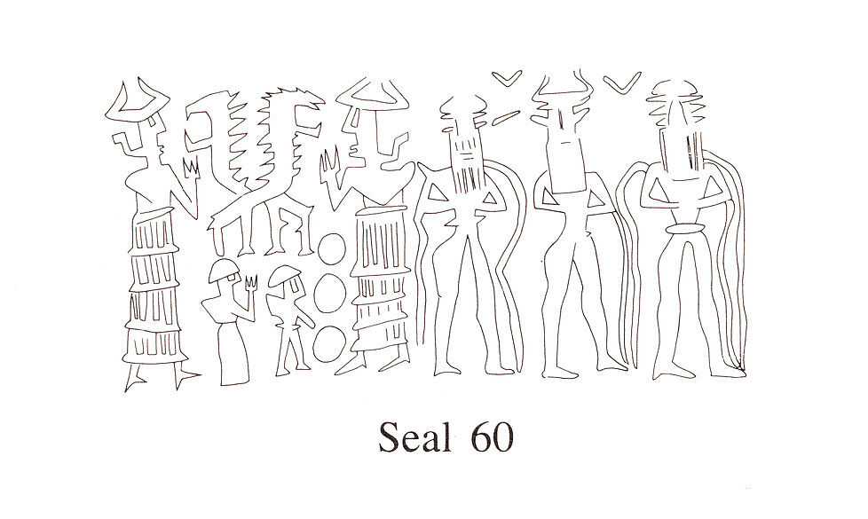 Cuneiform tablet case impressed with three cylinder seals, for cuneiform tablet 66.246.18a: quittance for a loan in copper, Clay, Old Assyrian Trading Colony