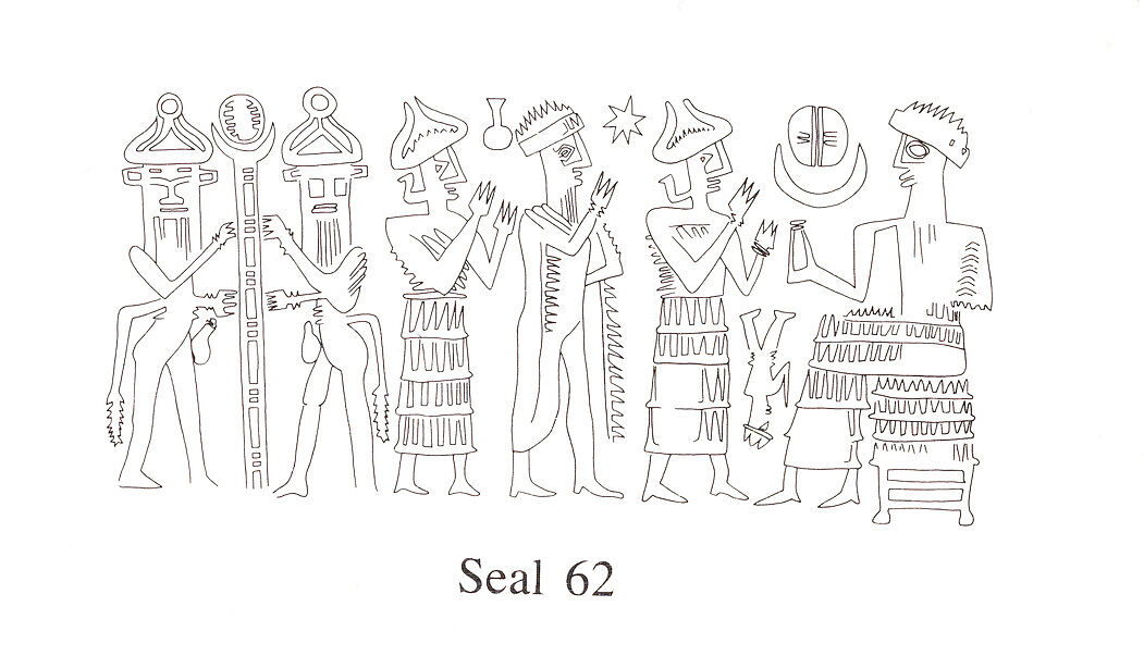 Cuneiform tablet case impressed with three cylinder seals, for cuneiform tablet 66.246.18a: quittance for a loan in copper, Clay, Old Assyrian Trading Colony