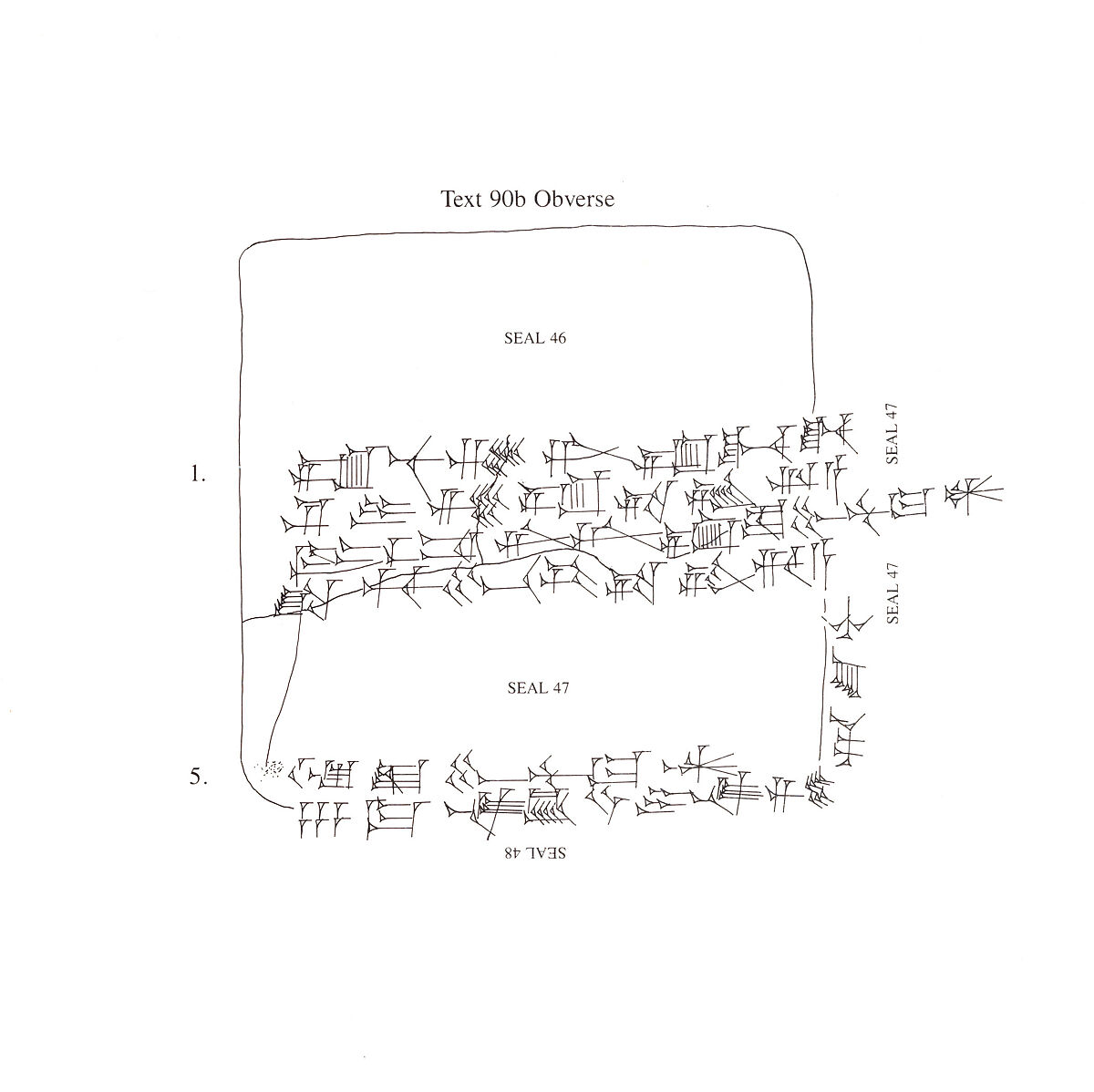 Cuneiform tablet case impressed with four cylinder seals in Assyrian and Anatolian styles, for cuneiform tablet 66.245.17a: loan of silver, Clay, Old Assyrian Trading Colony