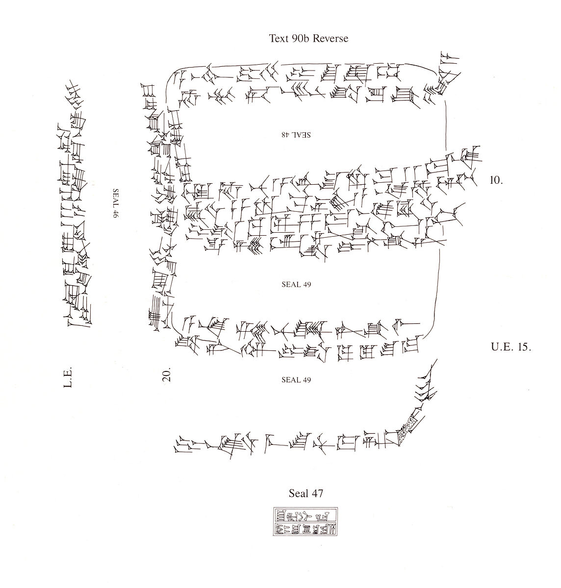 Cuneiform tablet case impressed with four cylinder seals in Assyrian and Anatolian styles, for cuneiform tablet 66.245.17a: loan of silver, Clay, Old Assyrian Trading Colony