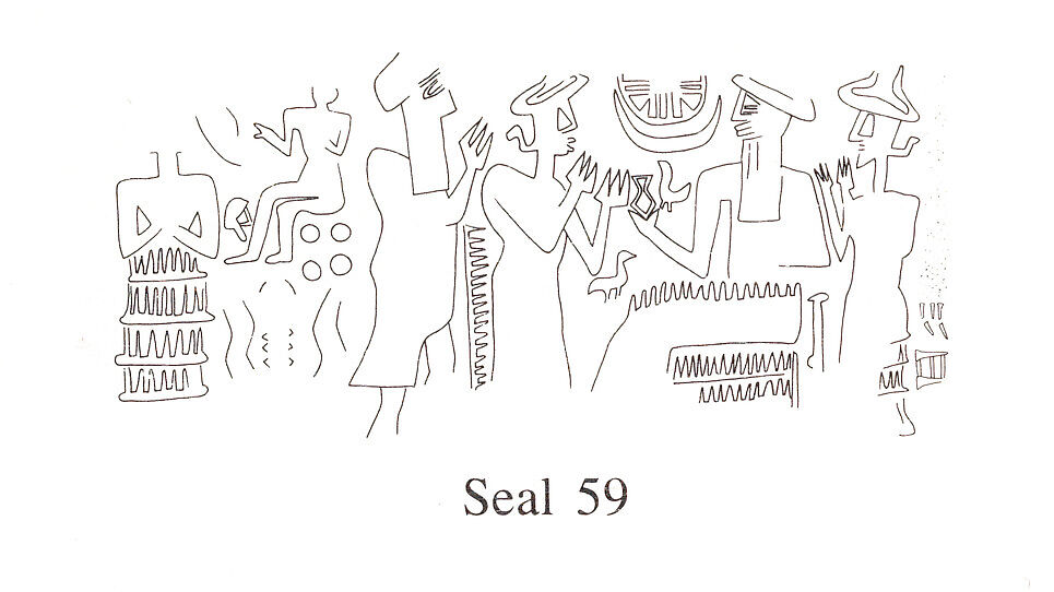 Cuneiform tablet case impressed with four cylinder seals in Anatolian and Old Assyrian style, for cuneiform tablet 66.245.16a: quittance for a loan in silver, Clay, Old Assyrian Trading Colony