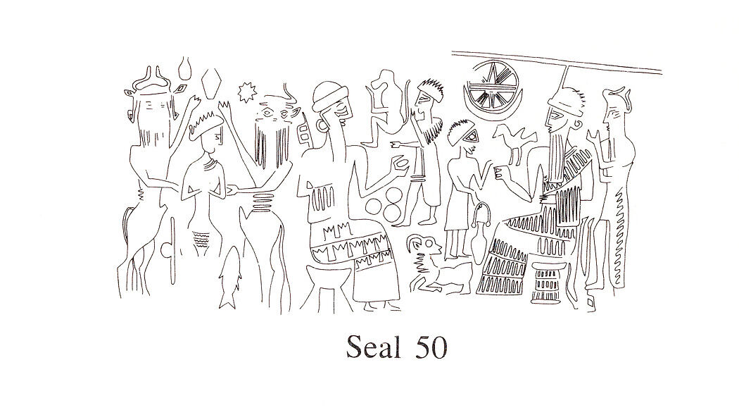 Cuneiform tablet case impressed with four cylinder seals in Anatolian and Old Assyrian style, for cuneiform tablet 66.245.16a: quittance for a loan in silver, Clay, Old Assyrian Trading Colony