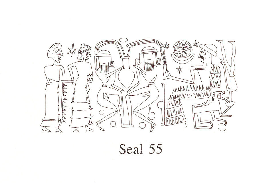 Cuneiform tablet case impressed with four cylinder seals, for cuneiform tablet 66.245.15a: quittance, Clay, Old Assyrian Trading Colony