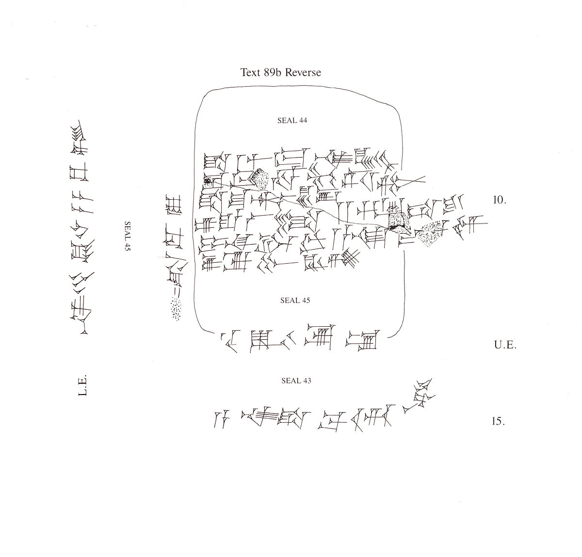 Cuneiform tablet case impressed with three cylinder seals, for cuneiform tablet 66.245.14a: loan of silver, Clay, Old Assyrian Trading Colony