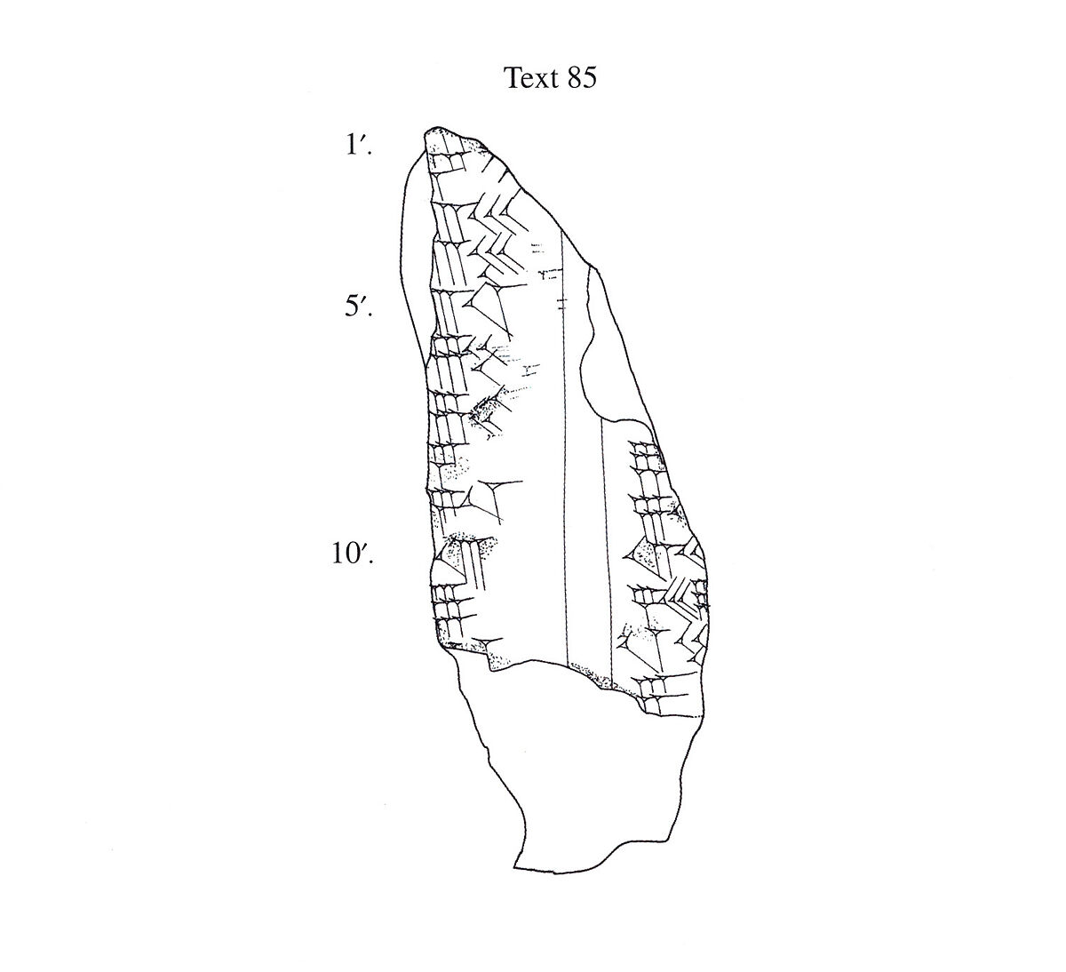 Cuneiform tablet: fragment of a table containing numbers, Clay