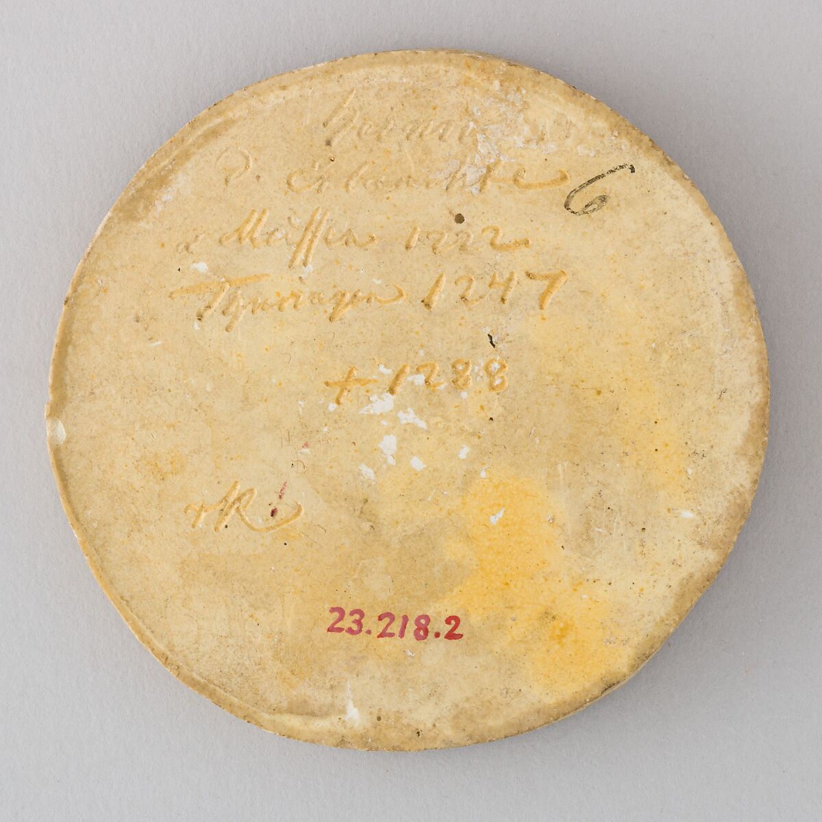 Reproduction of the Seal of Heinrich der Erlauchte von Meissen, 1222 (Thüringen, 1247), Plaster, German