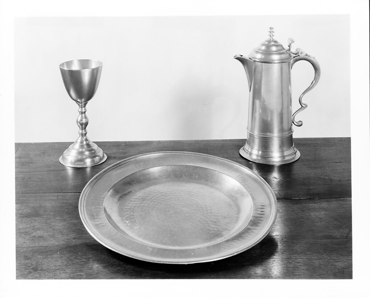 Dish, Simon Edgell (1687–1742), Pewter, American