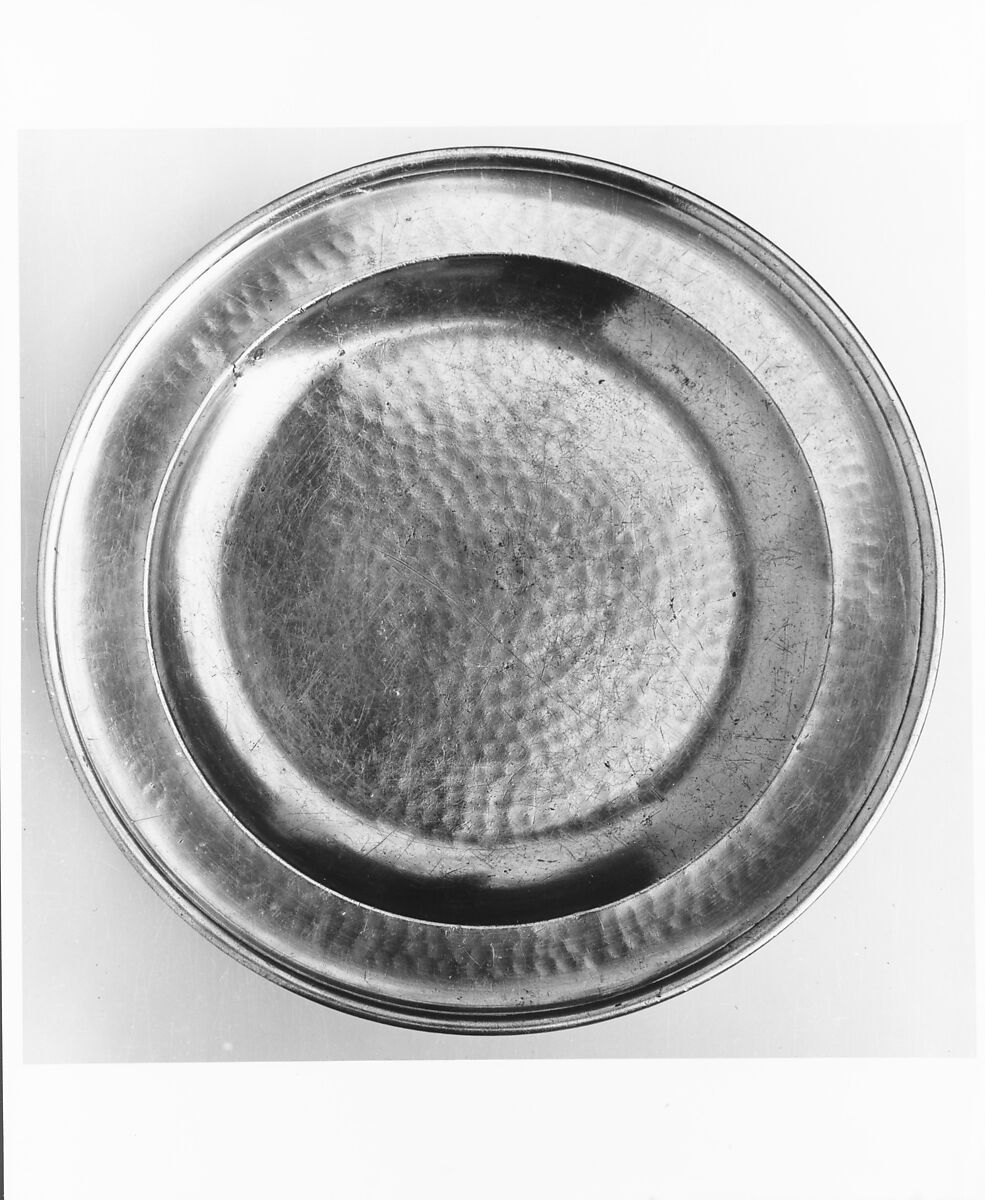 Dish, Simon Edgell (1687–1742), Pewter, American 