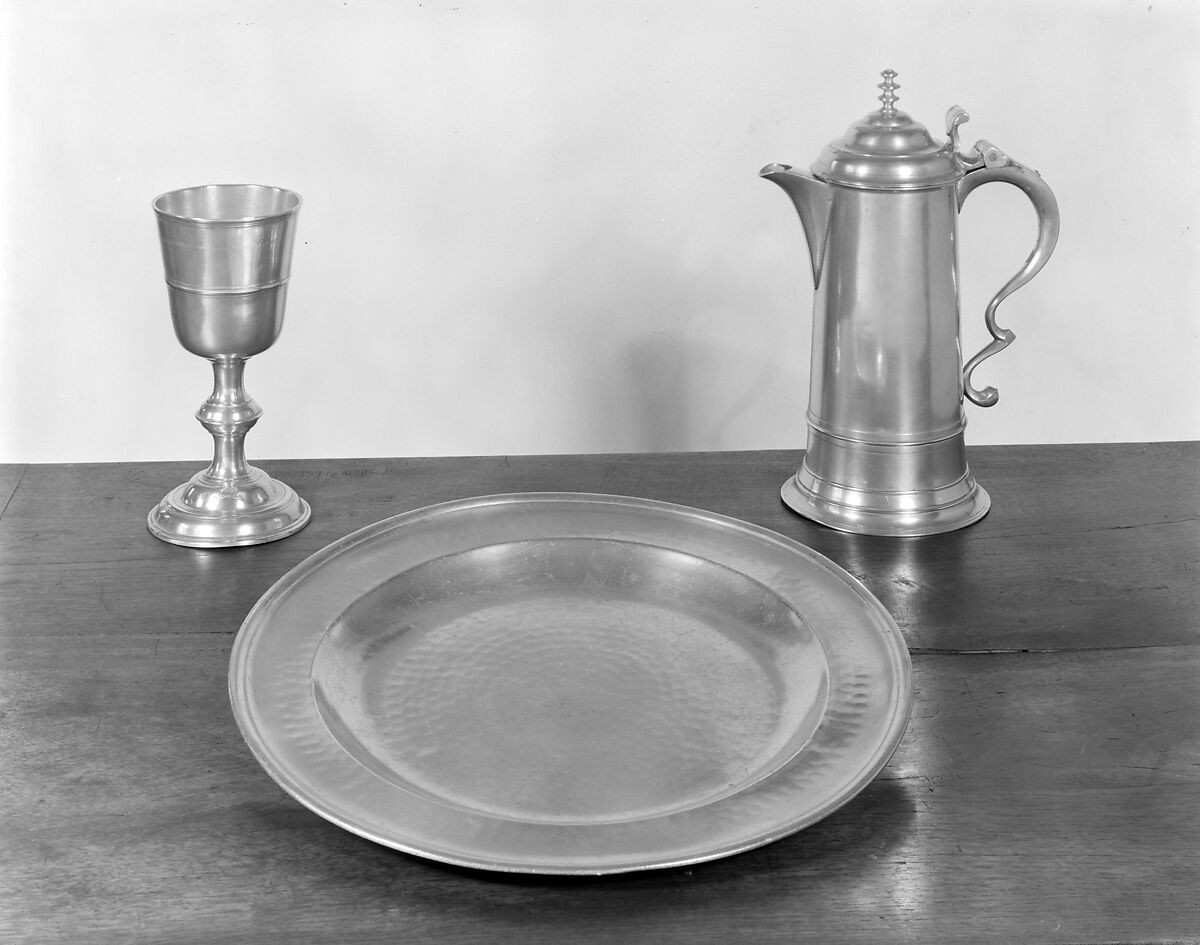 Dish, Simon Edgell (1687–1742), Pewter, American