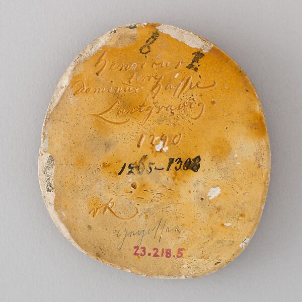 Reproductin of the Seal of Henri...dominus terre H... Landgrav, 1290, Plaster, German