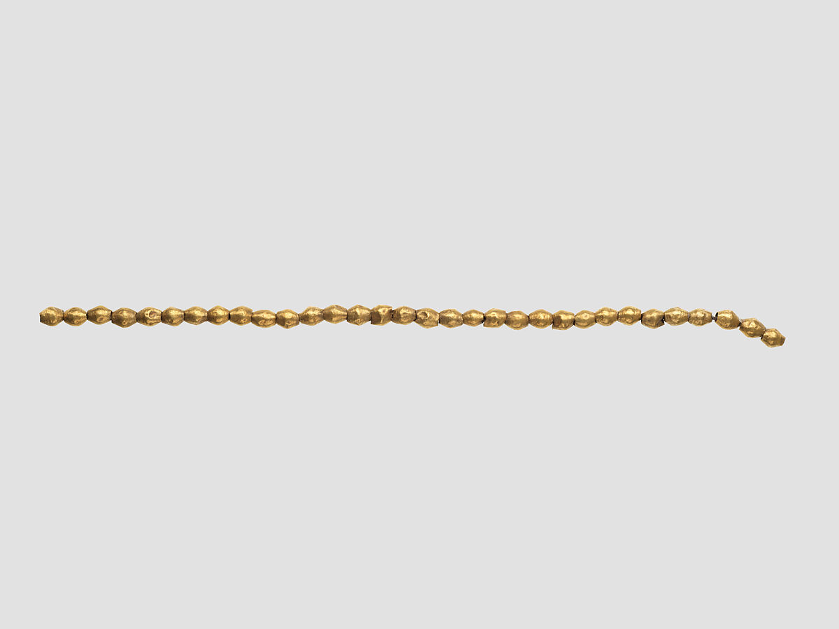Necklace pendants and beads, Gold, Babylonian 