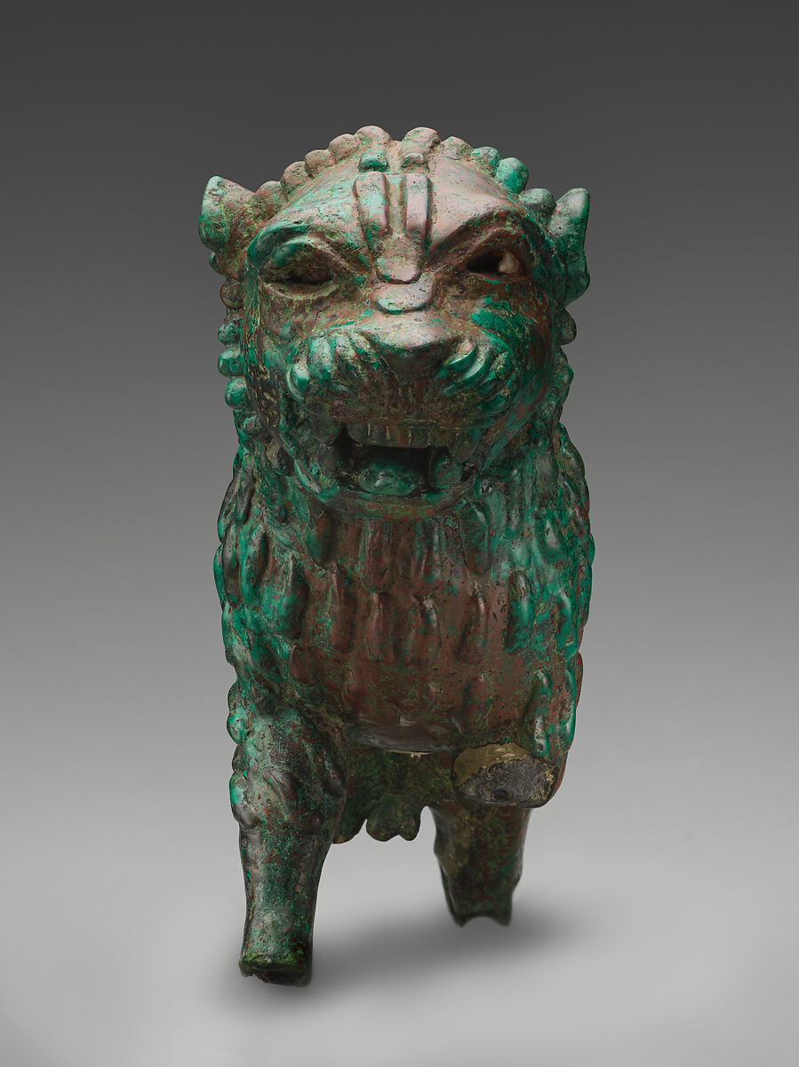 Figure of a lion, Copper alloy