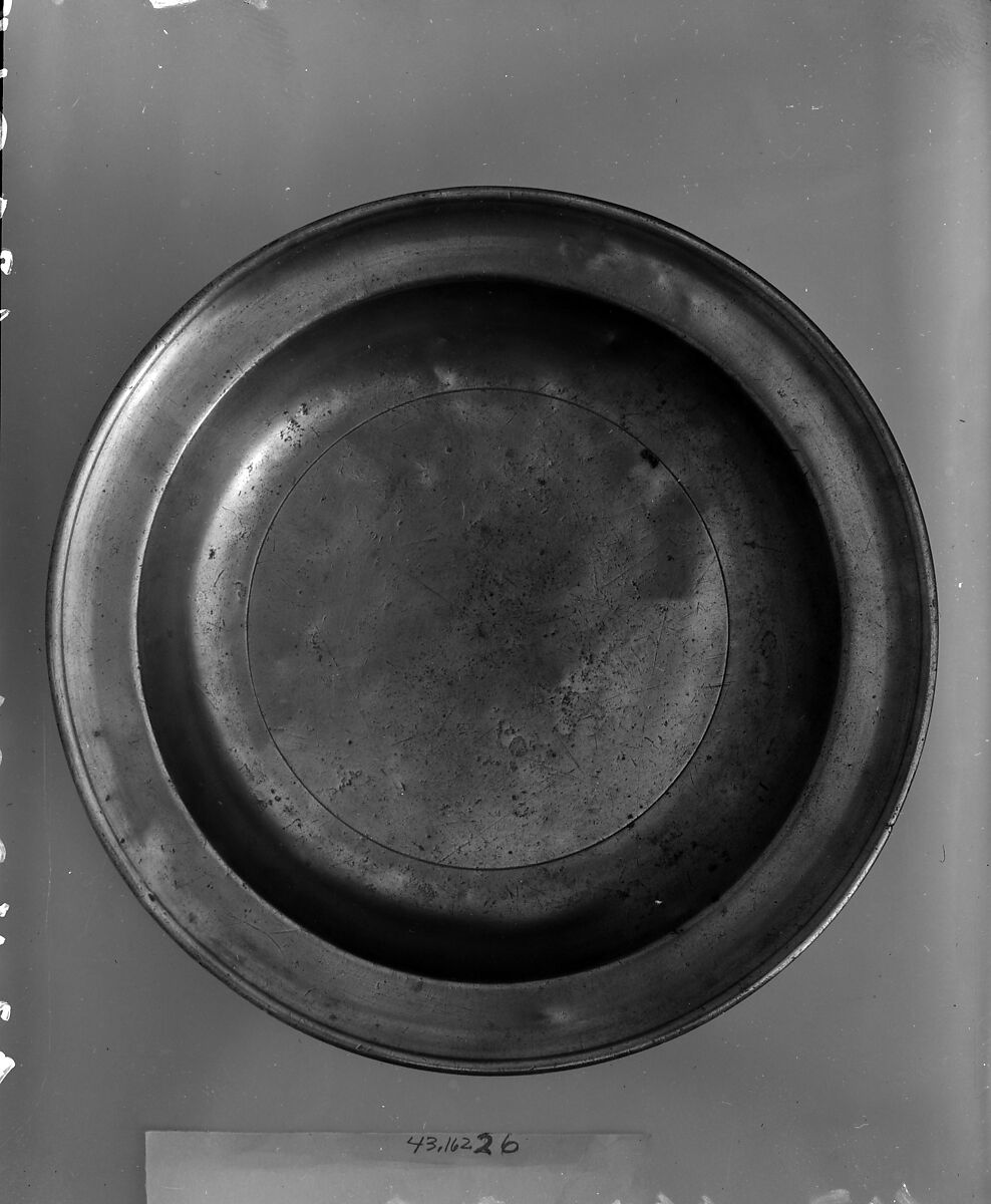 Dish, Jacob Eggleston (1773–1813), Pewter, American 