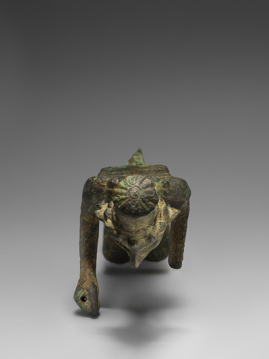Figure of a seated goddess, Copper alloy, Canaanite