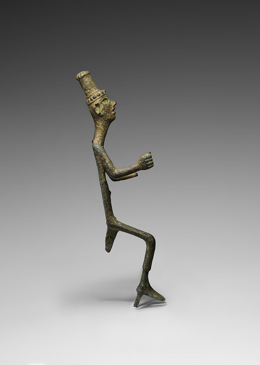 Figure of a seated goddess, Copper alloy, Canaanite