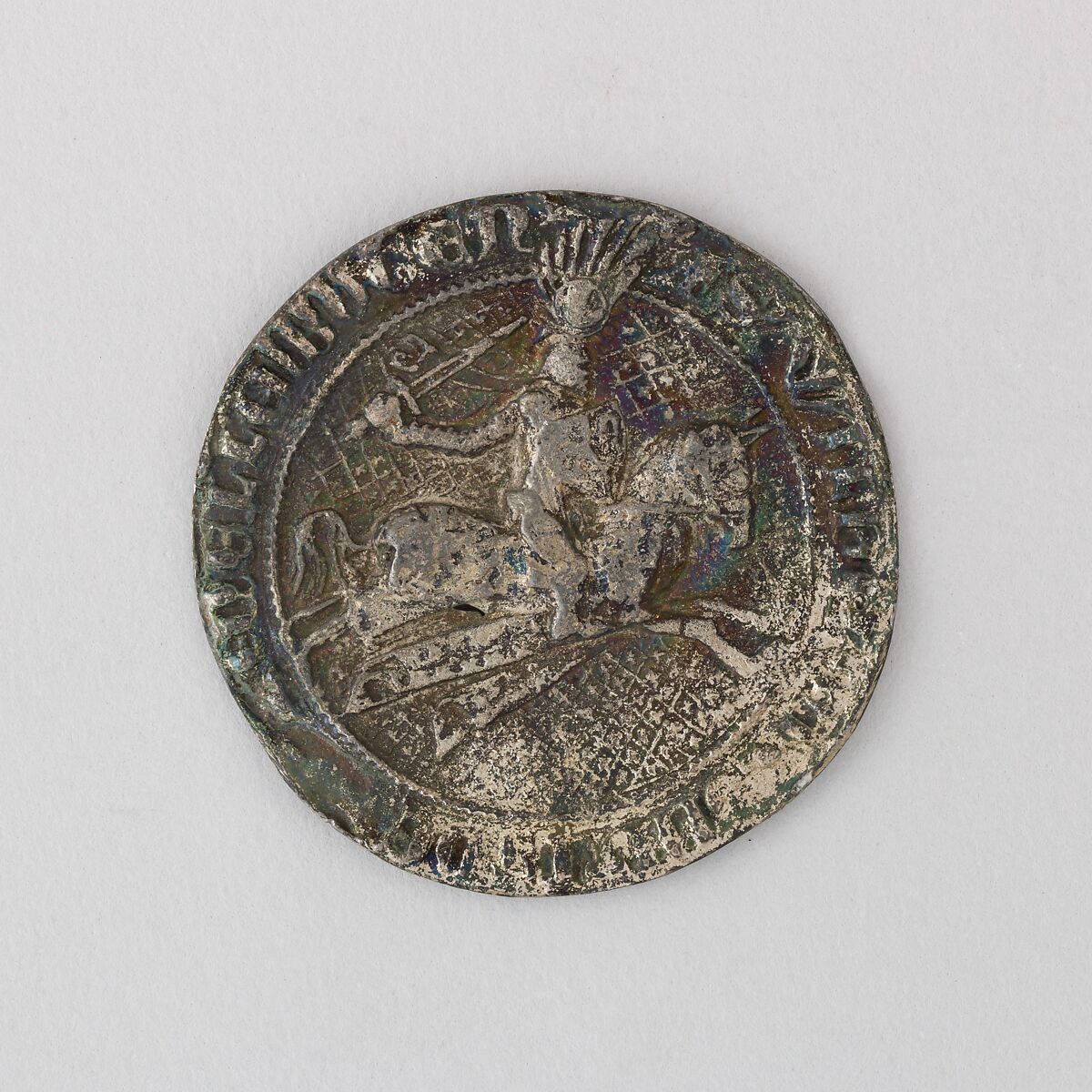 Reproduction of the Seal of Wilhelm, Graf von Catzenelnbogen, L. 12th–14th century, Electrotype, German 