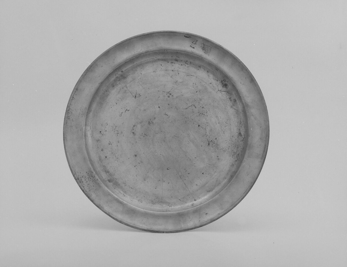 Dish, Jacob Eggleston (1773–1813), Pewter, American 