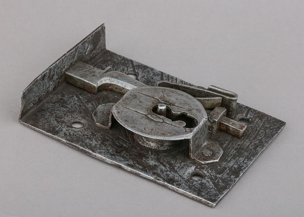 Lock, Rim, Steel, possibly Spanish, possibly Italian