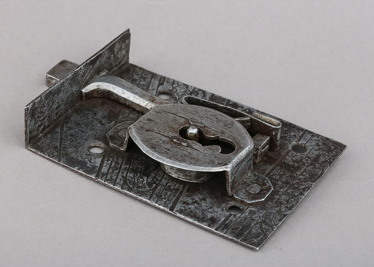 Lock, Rim, Steel, possibly Spanish, possibly Italian