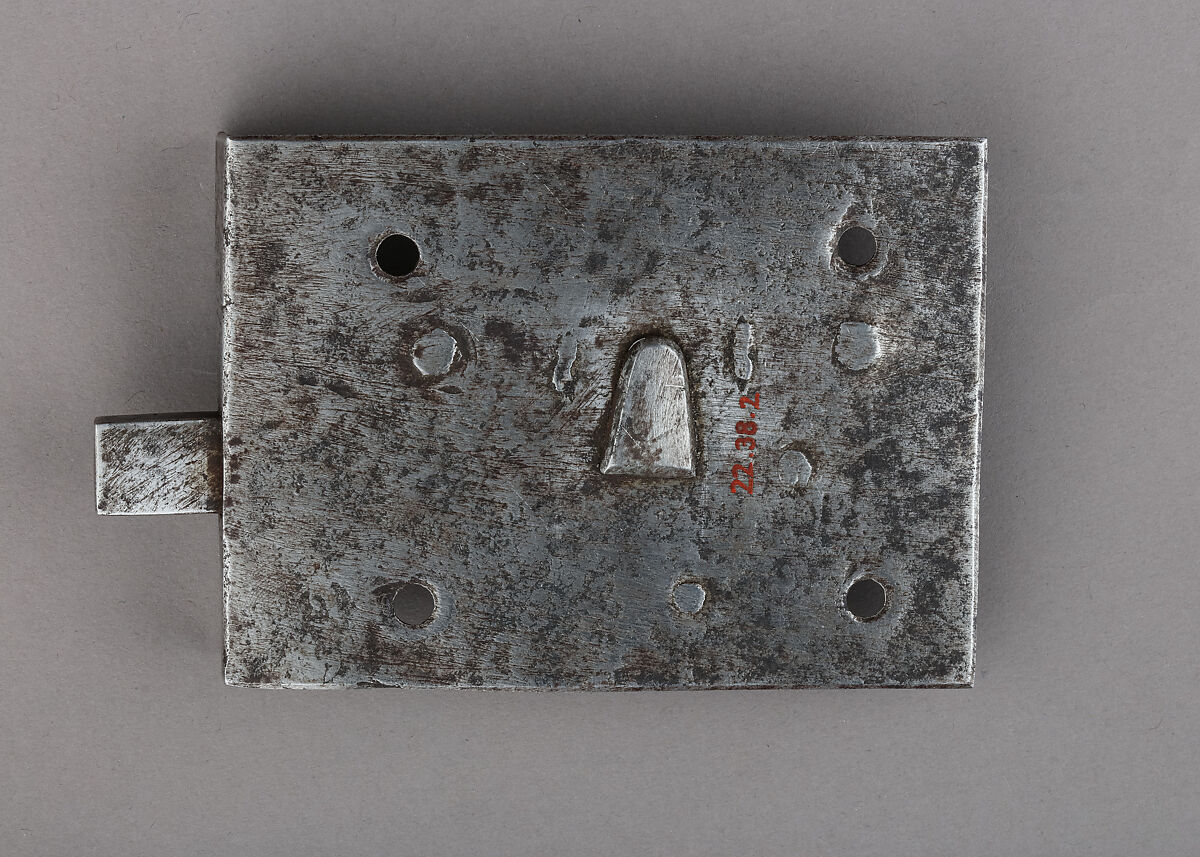 Lock, Rim, Steel, possibly Spanish, possibly Italian