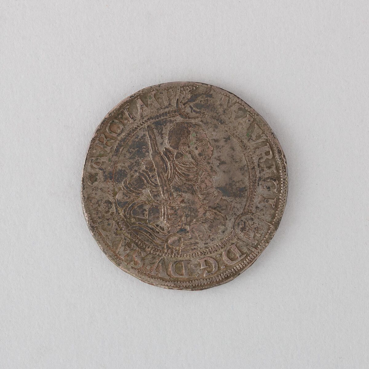 Coin (Thaler, Annaberg) Showing Maurice, Duke and Elector of Saxony, Silver, German 