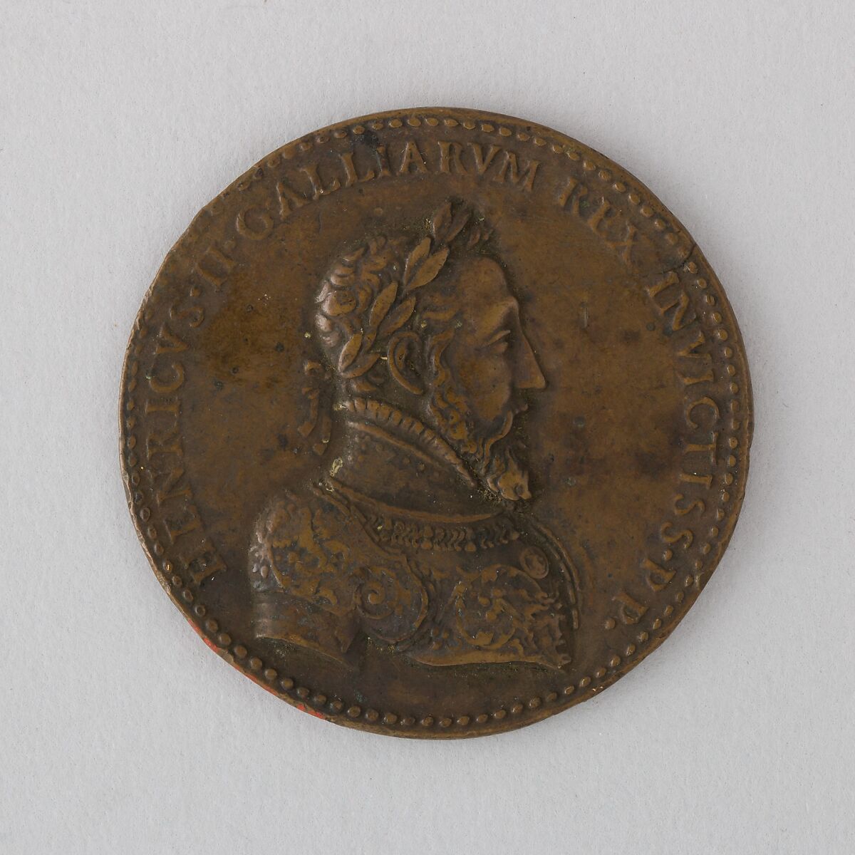 Medal Showing Henry II of France, Bronze, French 