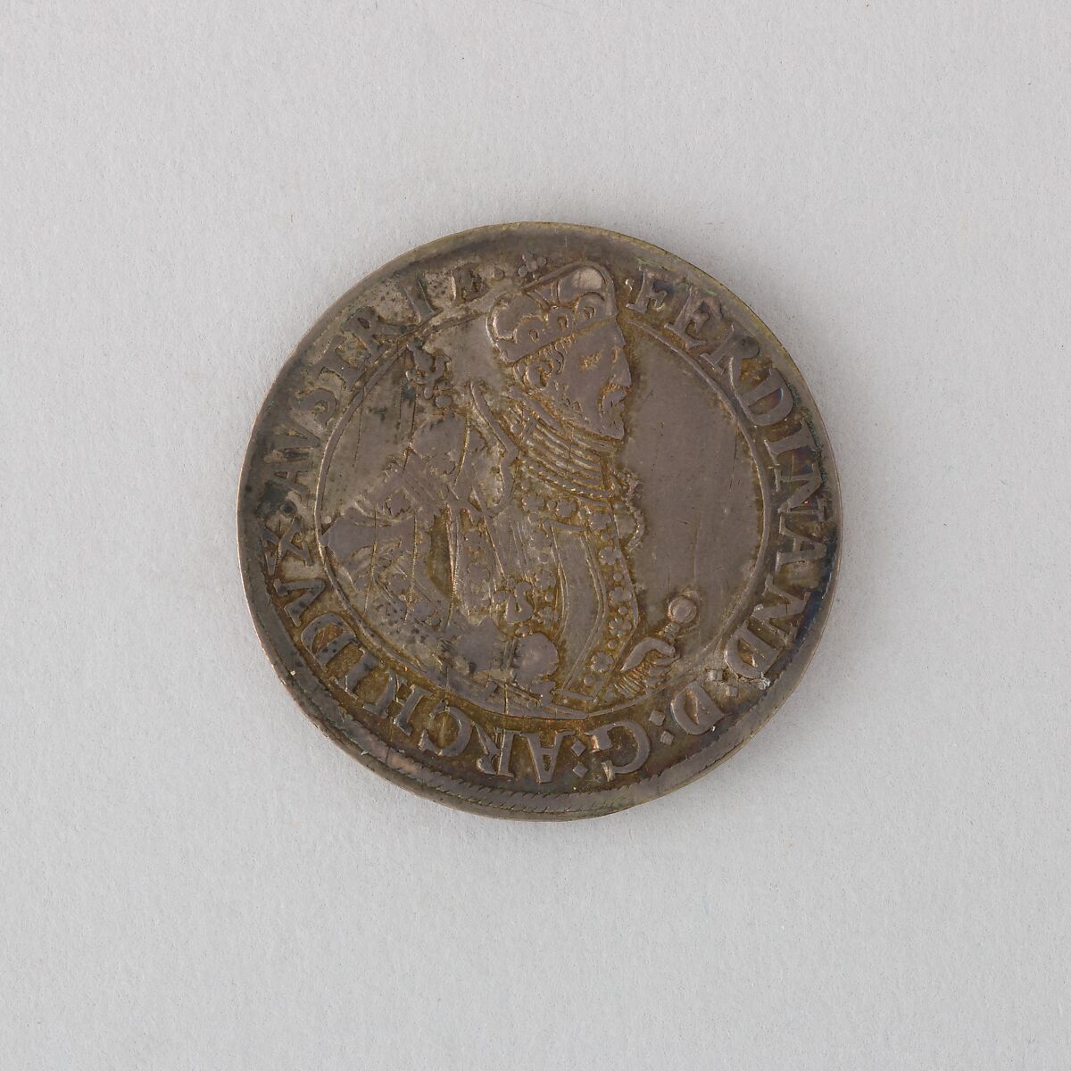 Coin Showing Ferdinand, Archduke of Austria, Silver, Austrian 