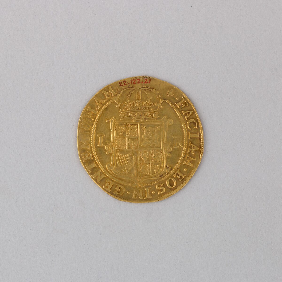 Coin (Sovereign) Showing James I, Gold, British