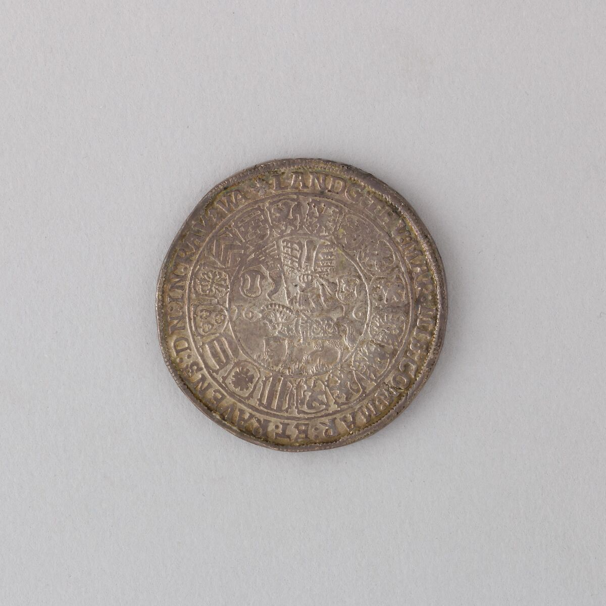 Coin (Thaler) Showing John Casimir and John Ernest, Dukes of Saxony, Silver, German