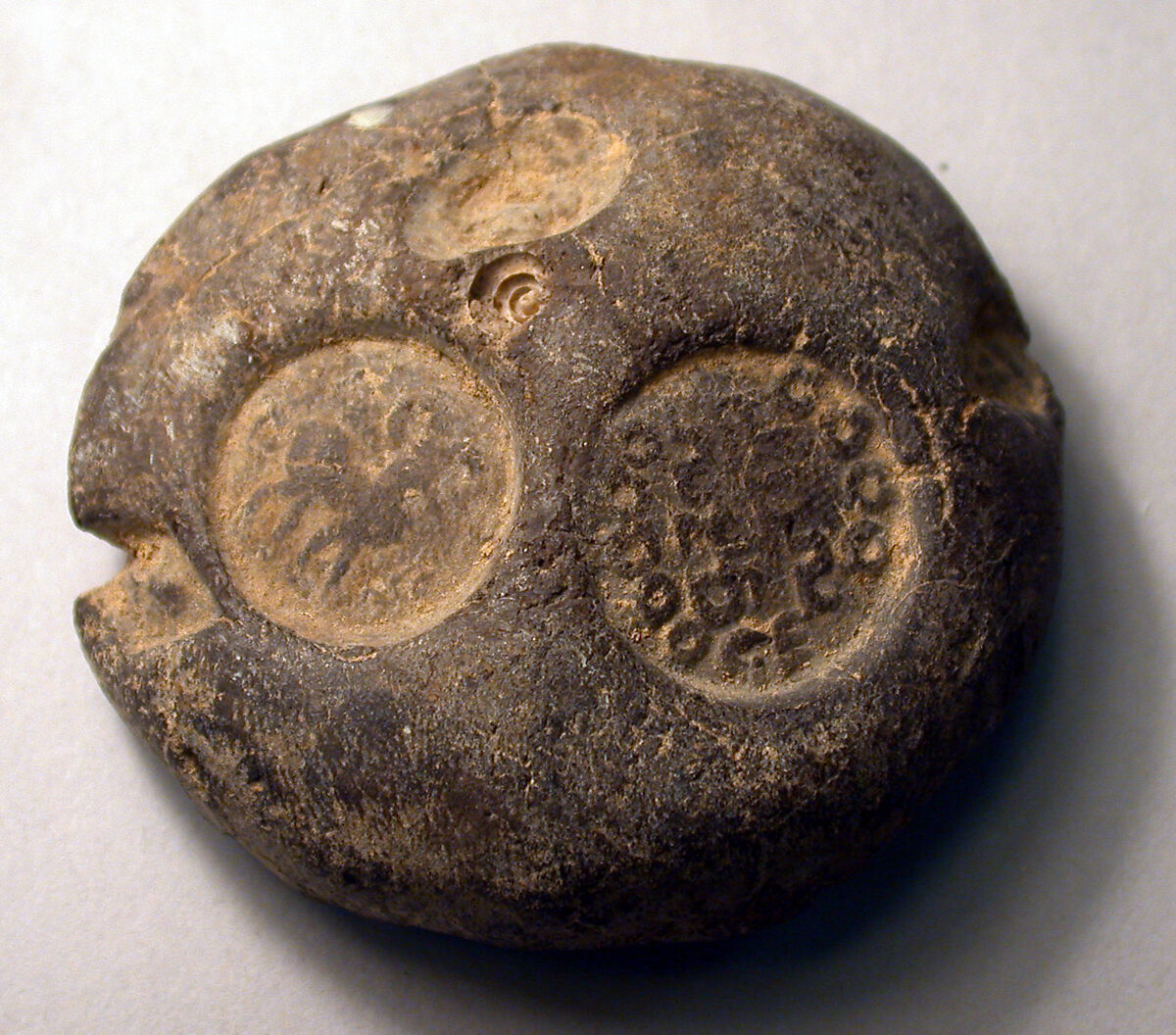 Bulla, Un-baked clay, Sasanian 