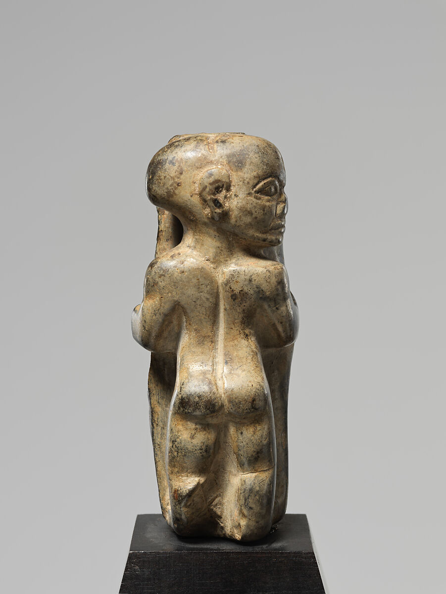 Kohl Tube Held by a Dwarf, Steatite