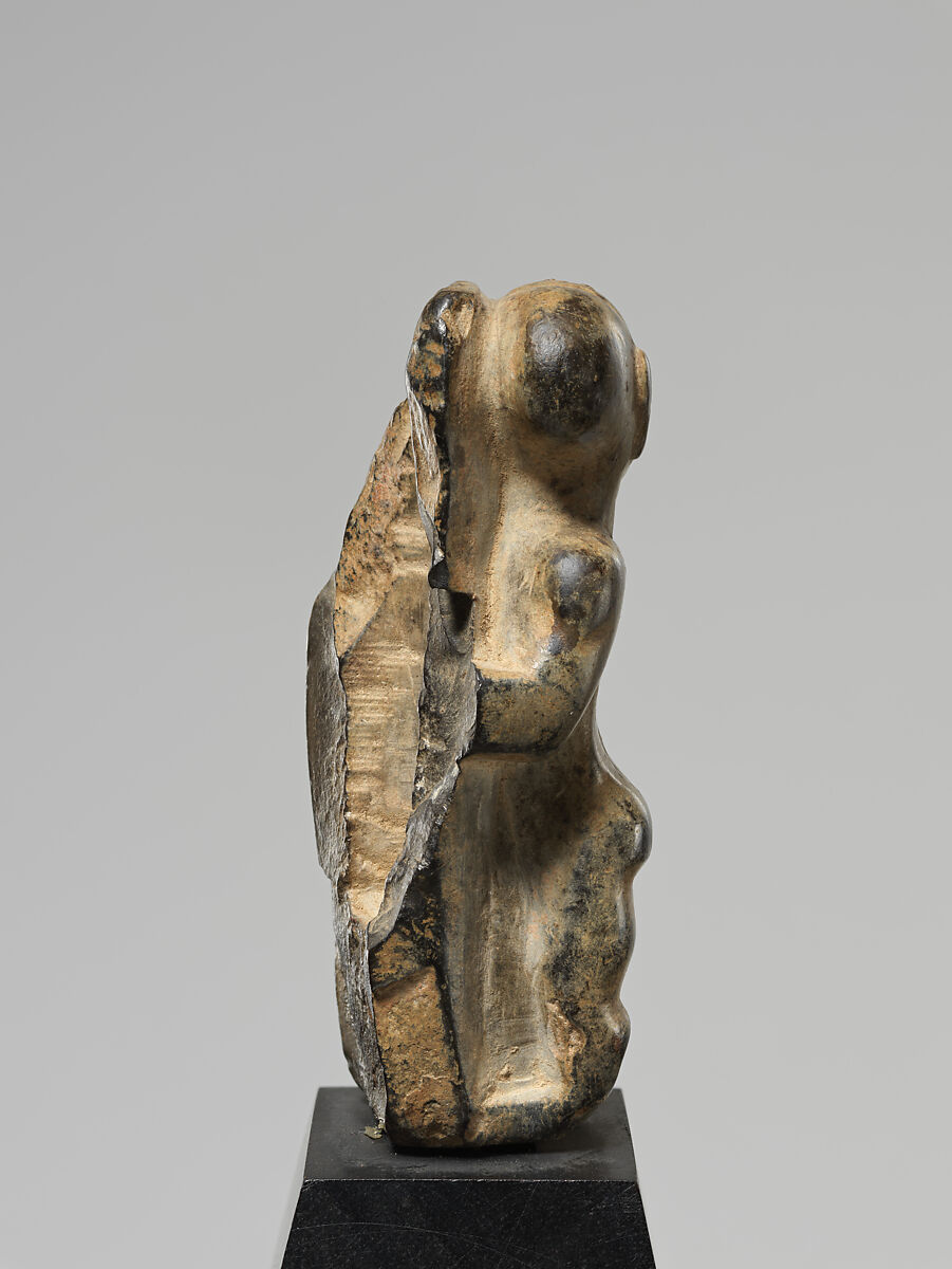 Kohl Tube Held by a Dwarf, Steatite