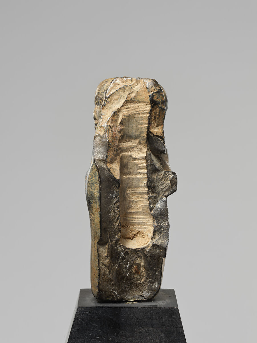 Kohl Tube Held by a Dwarf, Steatite