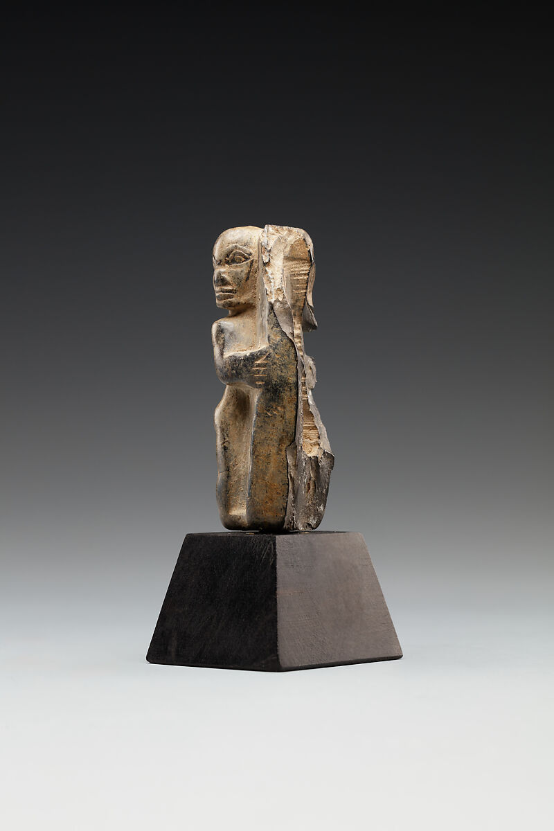 Kohl Tube Held by a Dwarf, Steatite