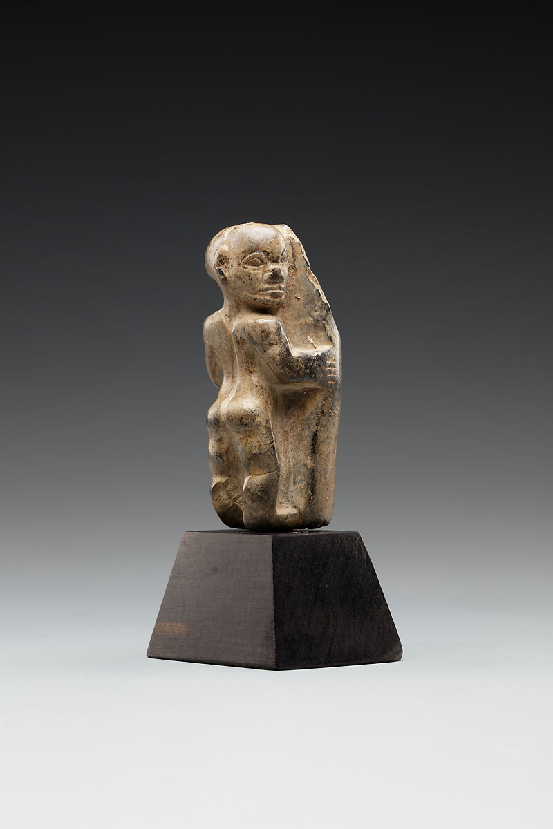 Kohl Tube Held by a Dwarf, Steatite 