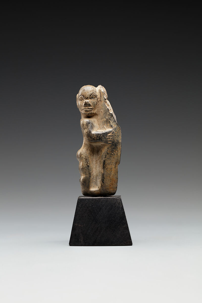 Kohl Tube Held by a Dwarf, Steatite