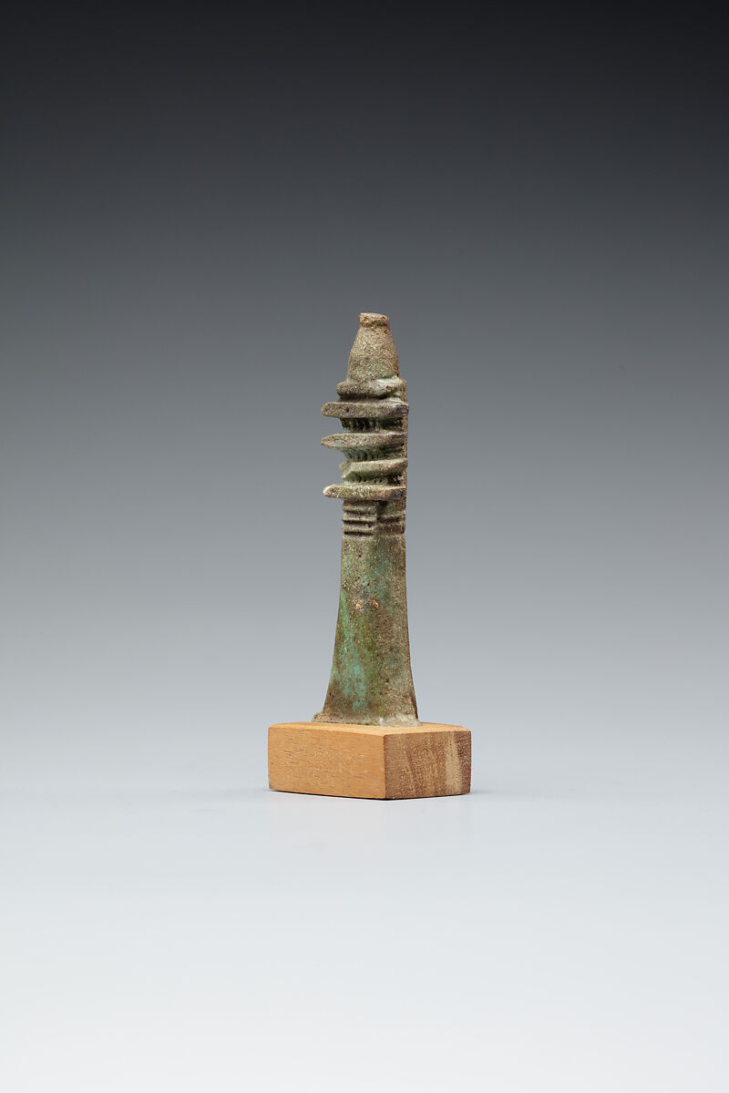 Djed Pillar Amulet, Faience