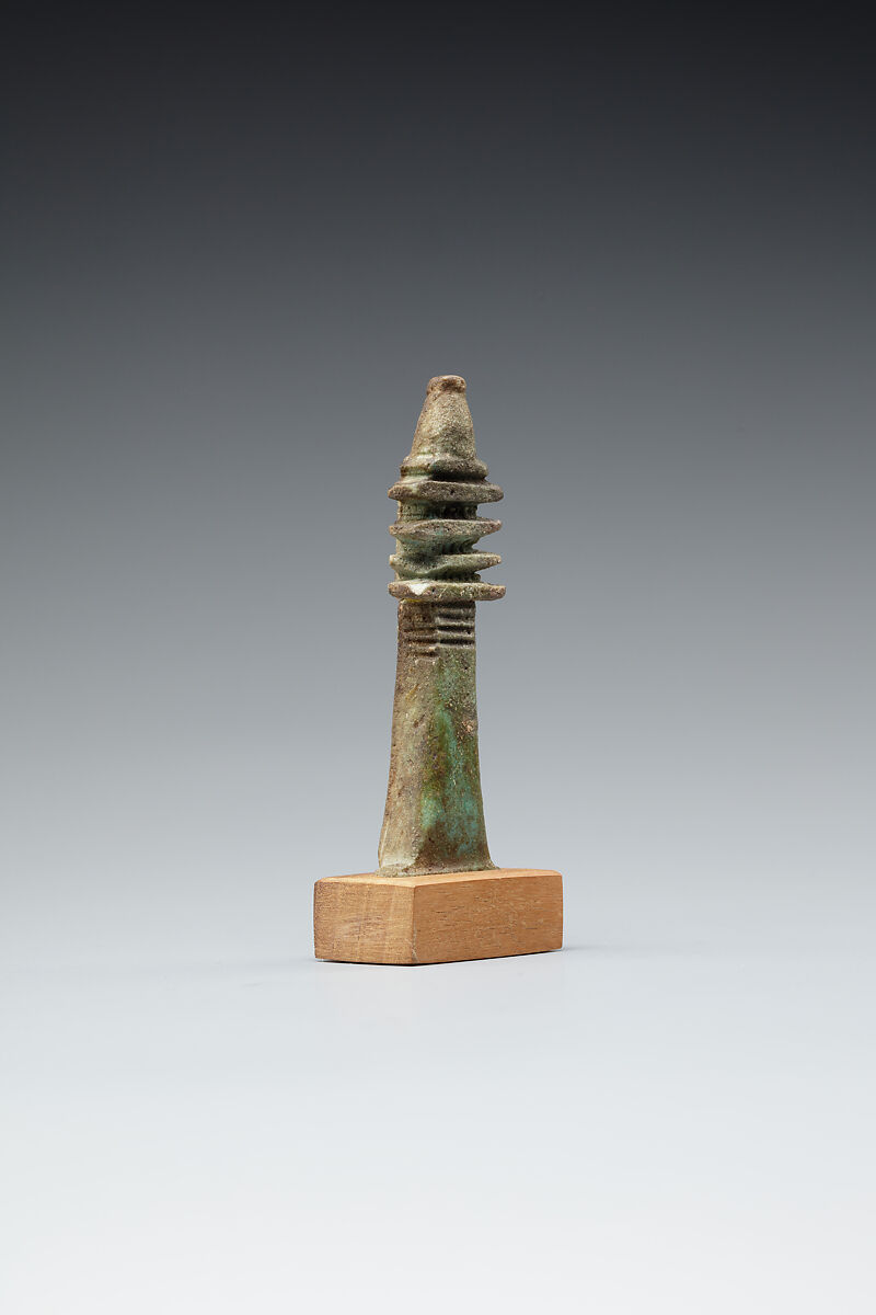 Djed Pillar Amulet, Faience