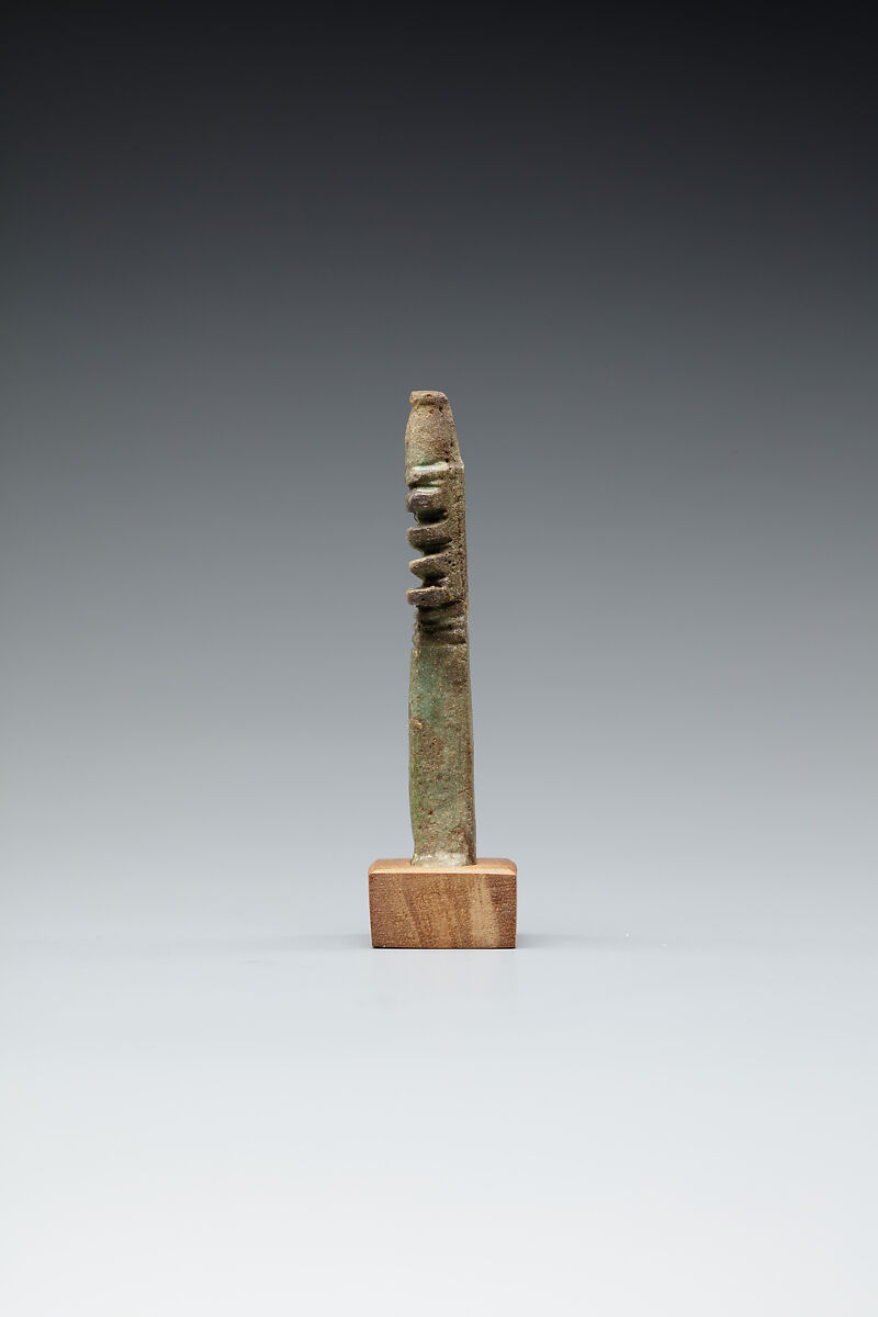 Djed Pillar Amulet, Faience