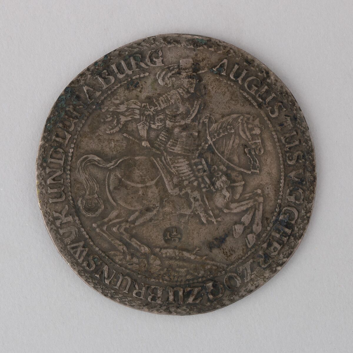 Coin (One and One-Half Thaler) Showing Augustus V, Duke of Brunswick-Luneburg, Silver, German 