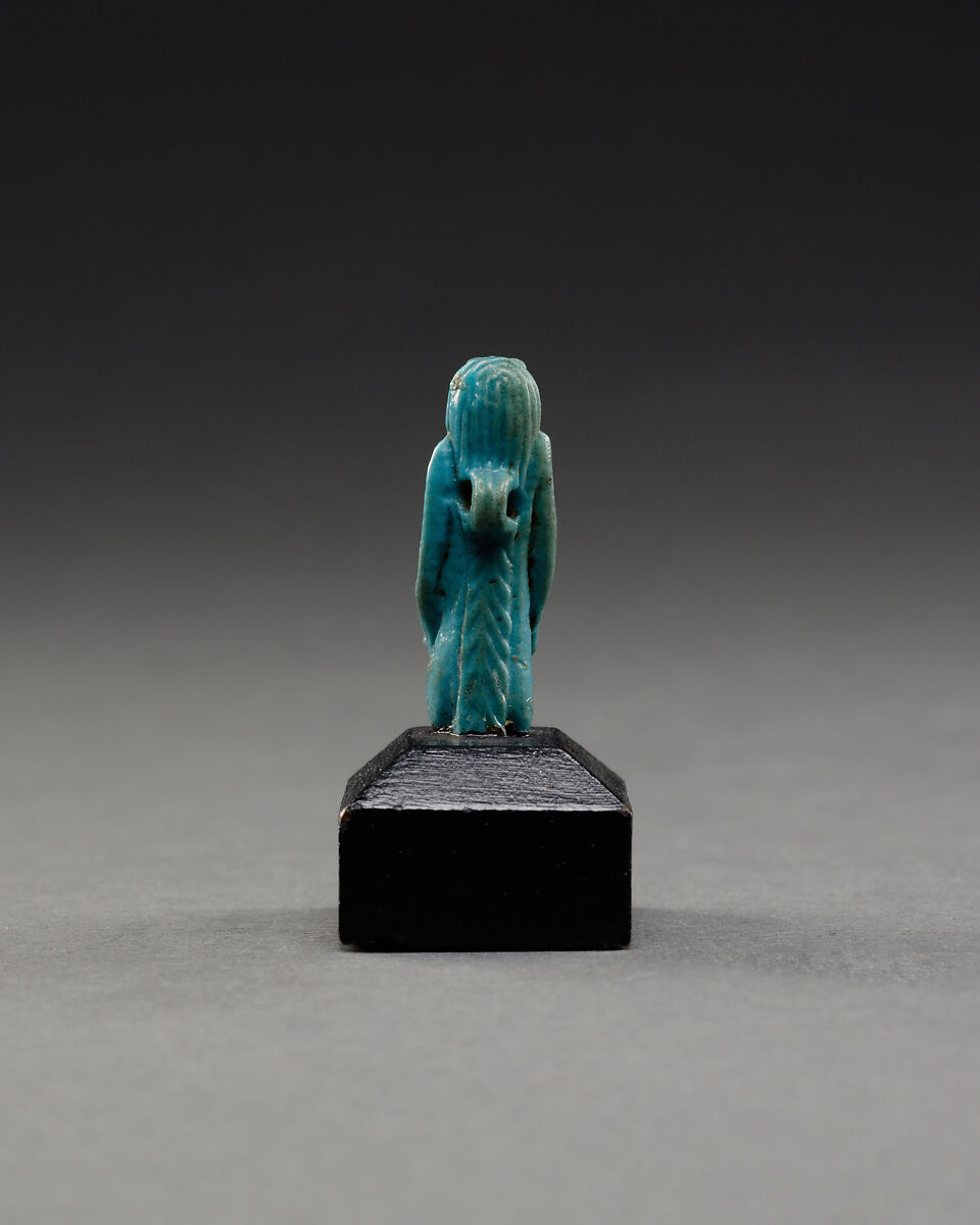 Partial Statuette of a Hippo Goddess, Faience
