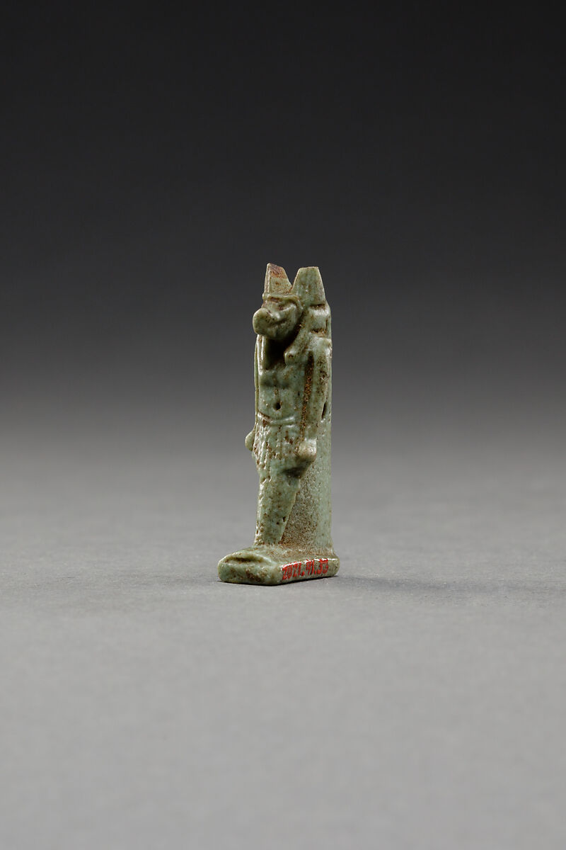 Anubis Amulet, Faience