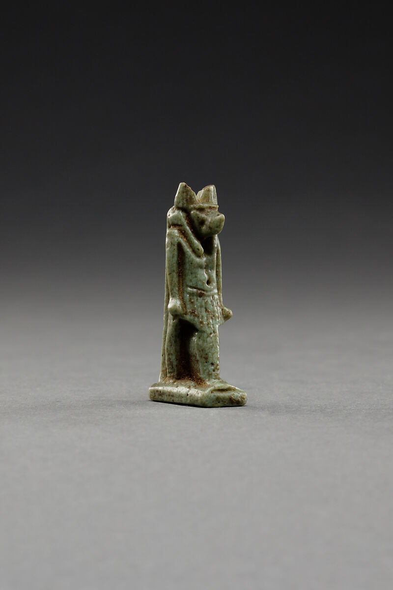 Anubis Amulet, Faience