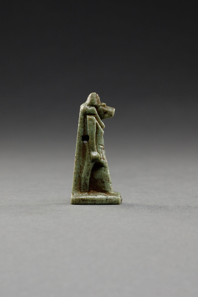 Anubis Amulet, Faience