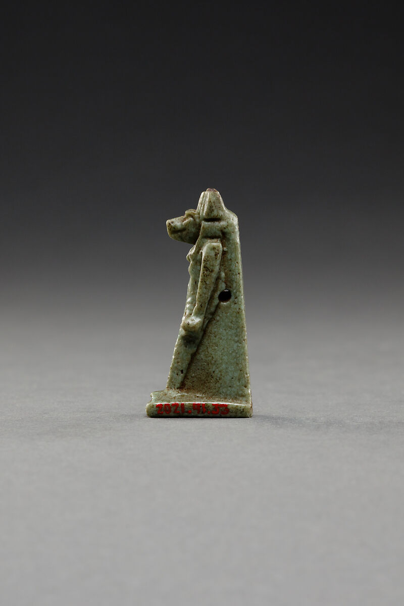 Anubis Amulet, Faience