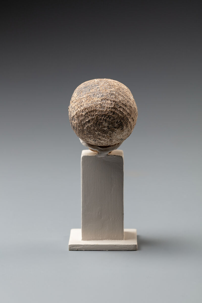 Head of a Male Figure, Limestone, paint