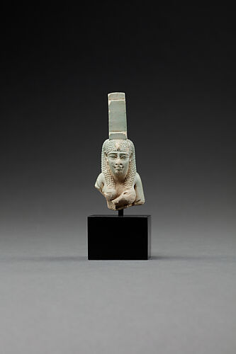 Upper part of a figure of Isis nursing Horus