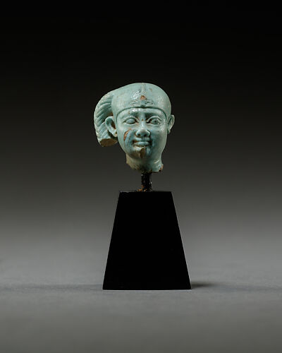 Head from a figure of a child god, perhaps Harpokrates