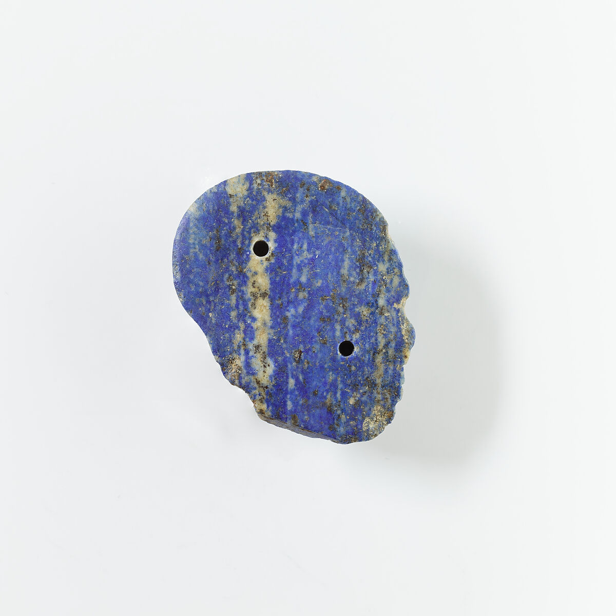 Portion of a Face, possibly a Child God, Lapis lazuli
