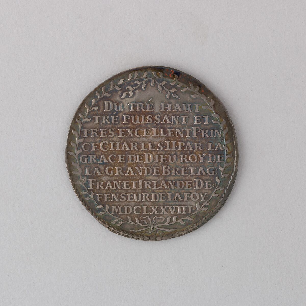 Medal Showing John George II, Elector of Saxony, Knight of the Garter, Silver, German